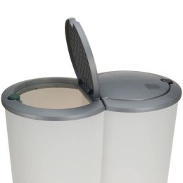 Kosz do segregacji odpadów śmieci śmietnik pojemnik śmieci plastikowy z pokrywą 2x25L EXCELLENT HOUSEWARE 730313