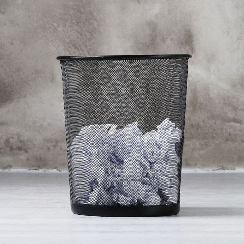 Kosz na śmieci biurowy do biura metalowy czarny 26x28cm ORION 730360