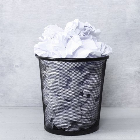 Kosz na śmieci biurowy do biura metalowy czarny 26x28cm ORION 730360