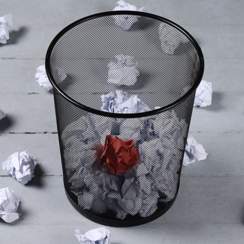 Kosz na śmieci biurowy do biura metalowy czarny 26x28cm ORION 730360