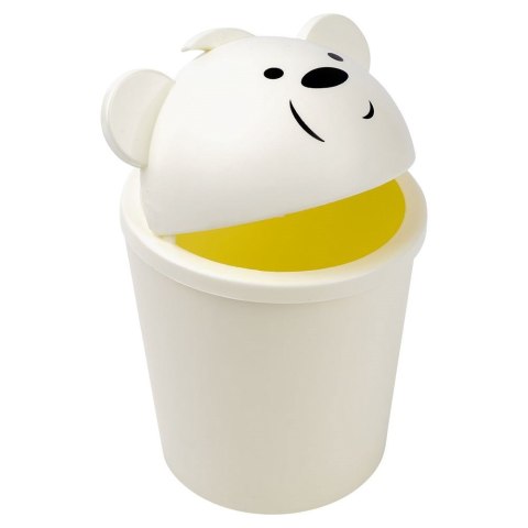 Kosz na śmieci dla dzieci dziecka miś kremowy mały 1.5L śmietnik ORION 731327-K