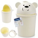 Kosz na śmieci dla dzieci dziecka miś kremowy mały 1.5L śmietnik ORION 731327-K