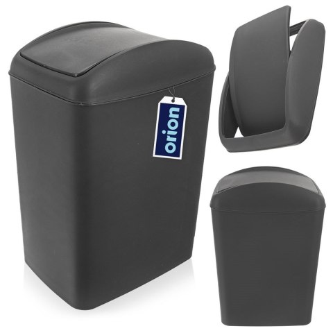 Kosz na śmieci do odpadów śmietnik plastikowy szary 10L pojemnik ORION 731702