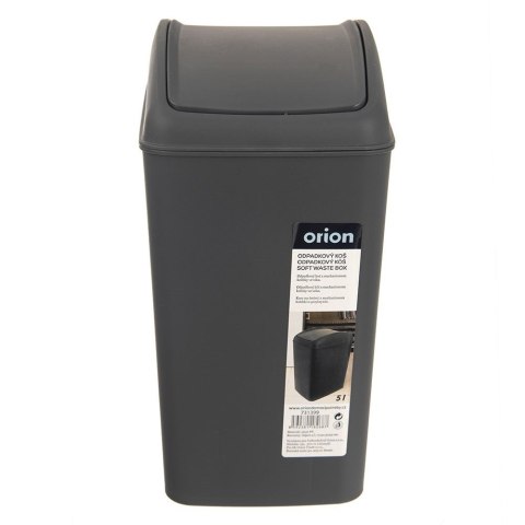 Kosz na śmieci do odpadów śmietnik plastikowy szary 5L pojemnik ORION 731399