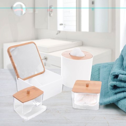 Kosz na śmieci łazienkowy do łazienki biały WHITNEY mały 1.5L ORION 731330