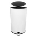 Kosz na śmieci metalowy biały z pedałem pokrywą 6L śmietnik pojemnik ORION 731317