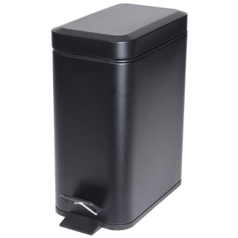 Kosz na śmieci metalowy z pedałem 5L śmietnik czarny STORAGE SOLUTIONS 730308