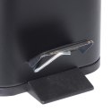 Kosz na śmieci metalowy z pedałem 5L śmietnik czarny STORAGE SOLUTIONS 730308
