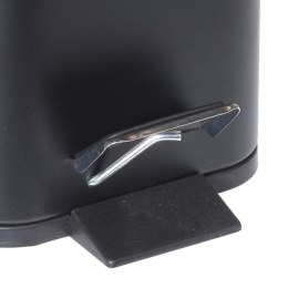 Kosz na śmieci metalowy z pedałem 5L śmietnik czarny STORAGE SOLUTIONS 730308