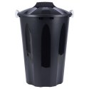 Kosz na śmieci odpady śmietnik plastikowy czarny duży 40L do odpadów VILDE 779053