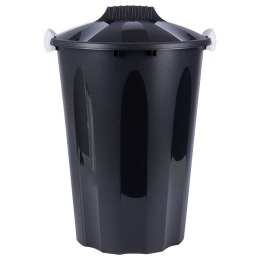 Kosz na śmieci odpady śmietnik plastikowy czarny duży 40L do odpadów VILDE 779053