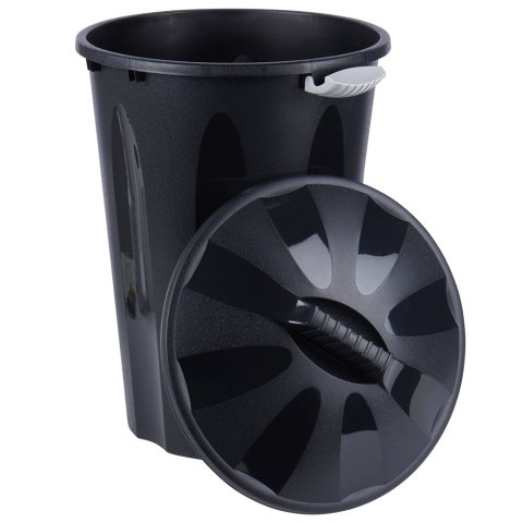 Kosz na śmieci odpady śmietnik plastikowy czarny duży 40L do odpadów VILDE 779053