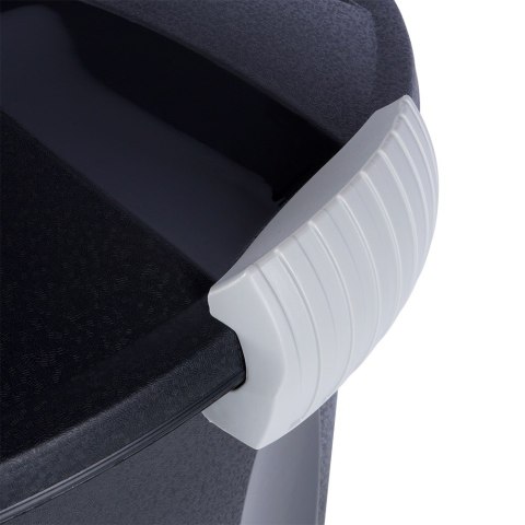 Kosz na śmieci odpady śmietnik plastikowy czarny duży 40L do odpadów VILDE 779053