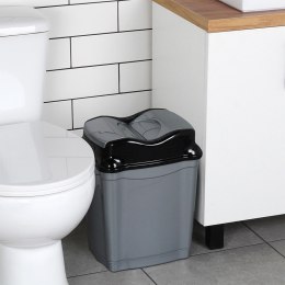 Kosz na śmieci plastikowy śmietnik szary błyszczący 16L do kuchni ORION 731342