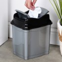 Kosz na śmieci plastikowy śmietnik szary błyszczący 5L do kuchni ORION 731336