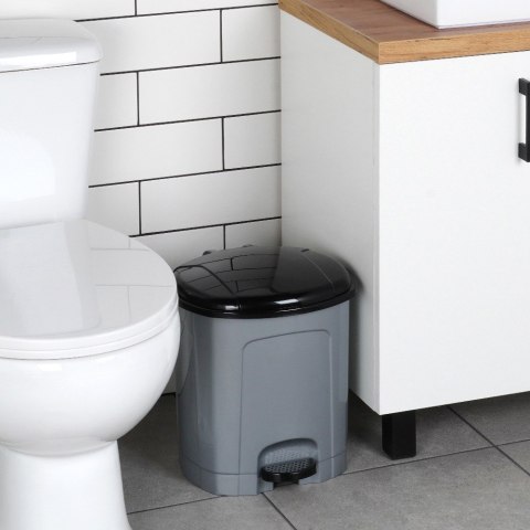 Kosz na śmieci z pedałem plastikowy szary łazienkowy do kuchni 11.5L ORION 731374