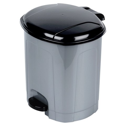 Kosz na śmieci z pedałem plastikowy szary łazienkowy do kuchni 11.5L ORION 731374