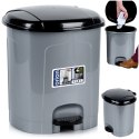 Kosz na śmieci z pedałem plastikowy szary łazienkowy do kuchni 11.5L ORION 731374