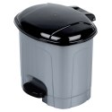Kosz na śmieci z pedałem plastikowy szary łazienkowy do kuchni 3L ORION 731368