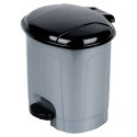 Kosz na śmieci z pedałem plastikowy szary łazienkowy do kuchni 5.5L ORION 731371