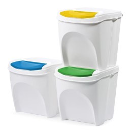 Kosze do segregacji odpadów śmieci pojemniki plastikowe 3x21L 3SZT ORION 731319