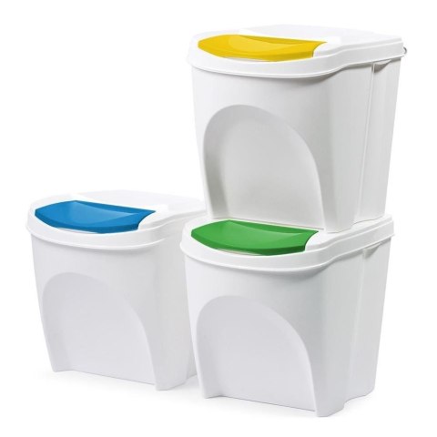 Kosze do segregacji odpadów śmieci pojemniki plastikowe 3x21L 3SZT ORION 731319