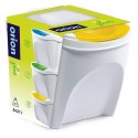 Kosze do segregacji odpadów śmieci pojemniki plastikowe 3x21L 3SZT ORION 731319