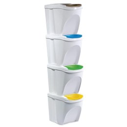 Kosze do segregacji odpadów śmieci pojemniki plastikowe 4x21L 4SZT ORION 731320