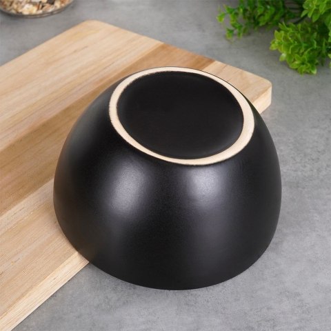 Miseczka ceramiczna na zupę budyń do zupy czarna mat 14.5cm 450ml VILDE 139336