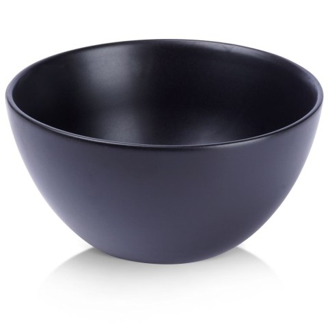 Miseczka ceramiczna na zupę budyń do zupy czarna mat 14.5cm 450ml VILDE 139336