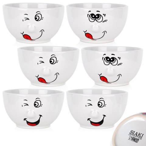 Miseczki ceramiczne buźki do serwowania 13.5cm 550ml 6 sztuk. SIAKI COLLECTION 139736