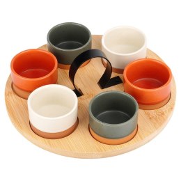 Miseczki ceramiczne na przekąski oliwki orzeszki na tacy 7-ele EXCELLENT HOUSEWARE 139748