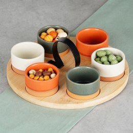 Miseczki ceramiczne na przekąski oliwki orzeszki na tacy 7-ele EXCELLENT HOUSEWARE 139748