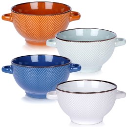 Miseczki ceramiczne na zupę przekąski 620ml zestaw 4 sztuki SIAKI COLLECTION 139366