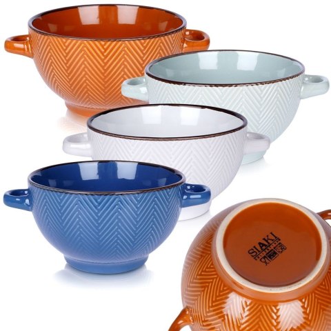 Miseczki ceramiczne na zupę przekąski 620ml zestaw 4 sztuki SIAKI COLLECTION 139366