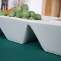 Miseczki na przekąski orzeszki oliwki porcelanowe białe 23.5x16x4.5cm ALPINA 139374
