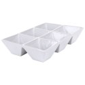 Miseczki na przekąski orzeszki oliwki porcelanowe białe 23.5x16x4.5cm ALPINA 139374