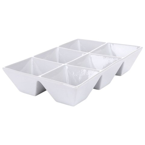 Miseczki na przekąski orzeszki oliwki porcelanowe białe 23.5x16x4.5cm ALPINA 139374