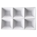Miseczki na przekąski orzeszki oliwki porcelanowe białe 23.5x16x4.5cm ALPINA 139374