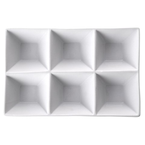 Miseczki na przekąski orzeszki oliwki porcelanowe białe 23.5x16x4.5cm ALPINA 139374