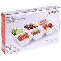 Miseczki na przekąski orzeszki oliwki porcelanowe białe 23.5x16x4.5cm ALPINA 139374