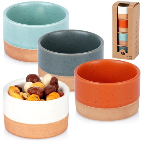 Miseczki na przekąski sos dip ceramiczne małe 75ml 6.5cm 4 sztuki EXCELLENT HOUSEWARE 139642