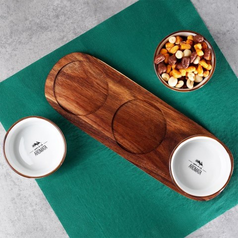 Miseczki na przekąski sos dip miski ceramiczne 30cm 4-ele EXCELLENT HOUSEWARE 139641