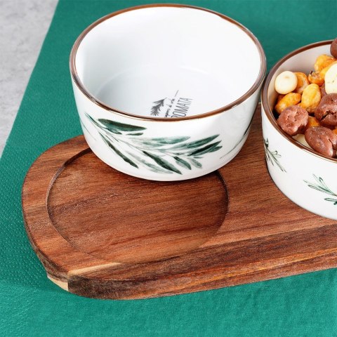 Miseczki na przekąski sos dip miski ceramiczne 30cm 4-ele EXCELLENT HOUSEWARE 139641