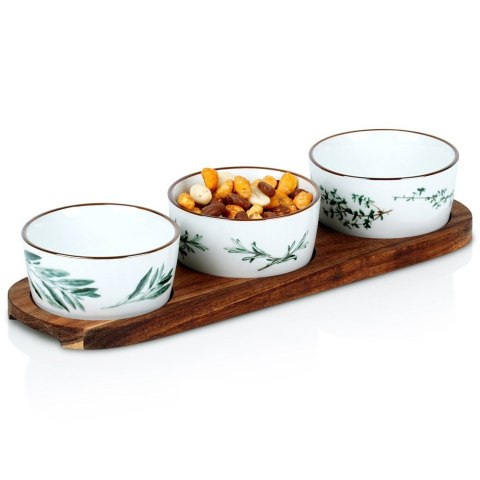 Miseczki na przekąski sos dip miski ceramiczne 30cm 4-ele EXCELLENT HOUSEWARE 139641