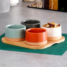 Miseczki na przekąski sos dip miski ceramiczne na tacy 22cm 5-ele EXCELLENT HOUSEWARE 139645