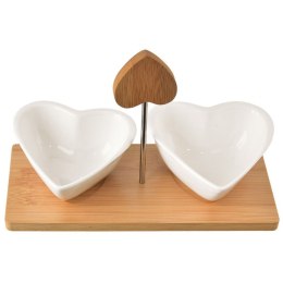 Miseczki na przekąski sos dip porcelanowe białe WHITELINE 23cm 3-ele ORION 129899