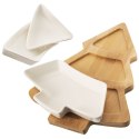 Miseczki na przekąski sos dip porcelanowe białe WHITELINE 28cm 4-ele ORION 129203