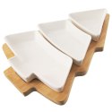 Miseczki na przekąski sos dip porcelanowe białe WHITELINE 28cm 4-ele ORION 129203