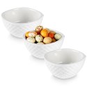 Miseczki na przekąski sos dip porcelanowe białe potrójne 160ml 3 szt. EXCELLENT HOUSEWARE 139312
